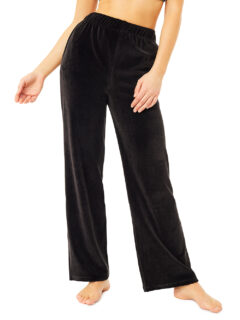 High Rise Velvet Pants (black)