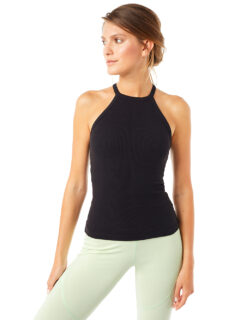 Ribbed Halterneck (black)